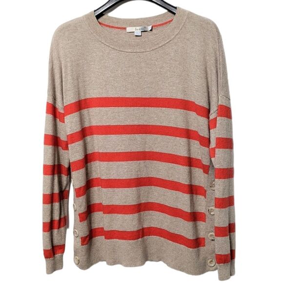 BODEN Grace Button Striped Wool Jumper Sweater M - Picture 1 of 7